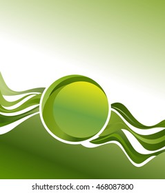 Background concept design for brochure or flyer, abstract vector illustration. Circle with waves