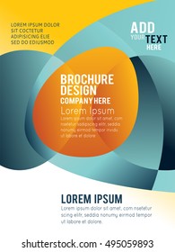 Background concept design for brochure or flyer, abstract vector illustration. Circle with wawes