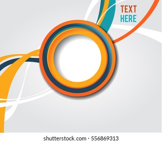 Background concept design for brochure or flyer, abstract vector illustration. Circle with wawes
