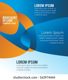 Background concept design for brochure or flyer, abstract vector illustration. Circle with wawes