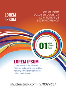 Background concept design for brochure or flyer, abstract vector illustration.
