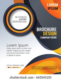Background concept design for brochure or flyer, abstract vector illustration. Circle with wawes