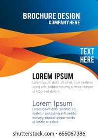Background concept design for brochure or flyer, abstract vector illustration. Circle with wawes