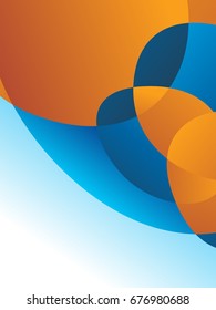 Background concept design for brochure or flyer, abstract vector illustration. Circle with wawes
