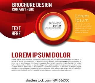 Background concept design for brochure or flyer, abstract vector illustration. Circle with wawes