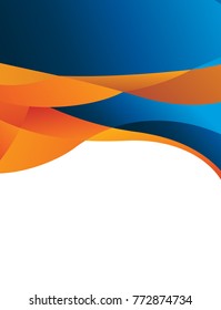 Background concept design for brochure or flyer, abstract vector illustration. Circle with wawes