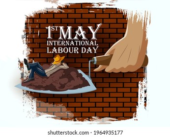 Background concept for Happy May Day knows as Internation Worker's Day or Labour Day. Vector illustration