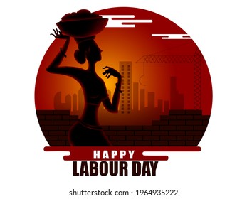 Background concept for Happy May Day knows as Internation Worker's Day or Labour Day. Vector illustration