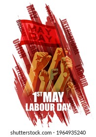 Background concept for Happy May Day knows as Internation Worker's Day or Labour Day. Vector illustration