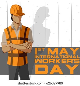 Background concept for Happy May Day knows as International Worker's Day. Vector illustration