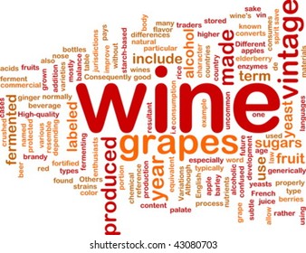 Background concept illustration of grape wine vintage