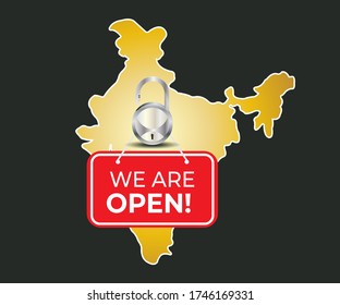 background concept for India reopen after lock down due to covid-19 global outbreak.