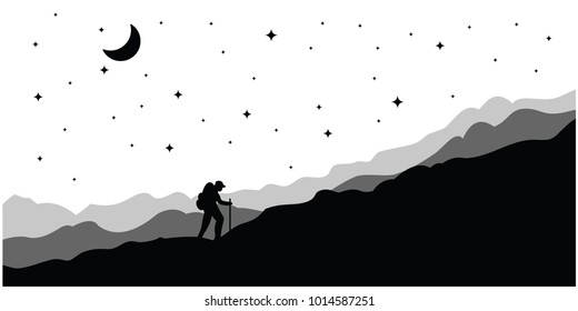 background with the concept of mountains and climbers