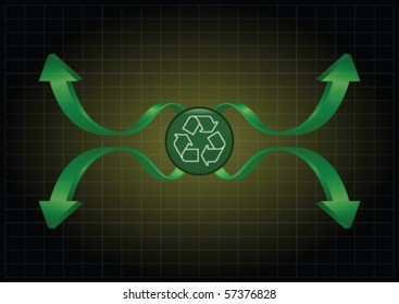 Background concept with a recycling theme with copy space for own text