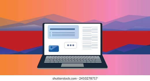 Background. Concept of social networks, freelance. New generation. Digital nomad. Vector illustration. 