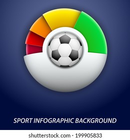 Background concept statistics about the game of soccer. Vector illustration.