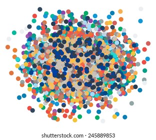 Background with confetti in red and green. colored confetti vector