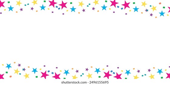 Background with confetti. Vector graphics
