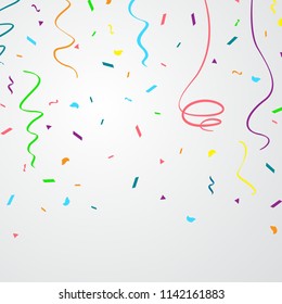 Background, confetti, vector illustration
