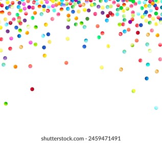 A background confetti of vibrant, scattered dots of various colors, ideal for framing content with a playful and dynamic edge.