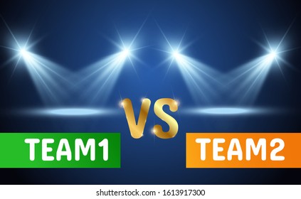 Background of confrontation between teams. Fight against each other. Screen of rivalry or competition. Advertising of a duel.