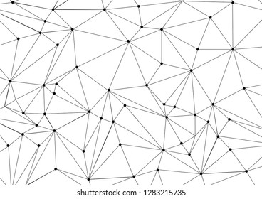  Background with connected line and dots. Graphic background for your design. Vector illustration. - Vector