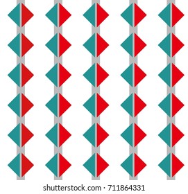 Background consist of broken square with bluish green and red, middle with pale grey bar, white as the base color. This is suitable for do repeating background or banner.