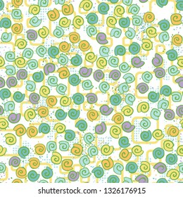 Background consisting of a chaos of checkered blots and rounded squares. Editable.