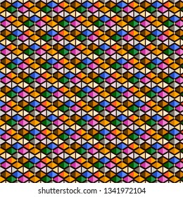 Background consisting of colored quadrangles. Pattern. African motifs.