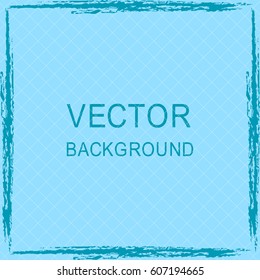 Background consisting of a frame of blue and white mesh on a blue background. Vector illustration.