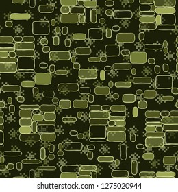 Background consisting of groups of squares. Seamless pattern. Camouflage consisting of uneven blocks.