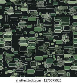 Background consisting of groups of squares. Seamless pattern. Camouflage consisting of uneven blocks. Background consists of skulls.