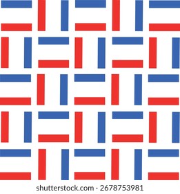 Background consisting of a set of horizontal and vertical rectangular bars in blue, red, and white	