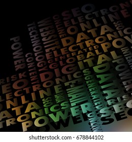 Background consisting of words, vector illustration clip-art