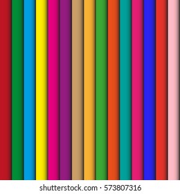 The background consists of colored lines that are upright. Vector illustration