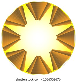 The background consists of eight parts, each consisting of a plurality of lines and assembled into a circle. The gap between the parts is an eight-pointed star