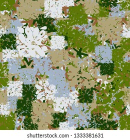 The background consists of five-pointed figures.