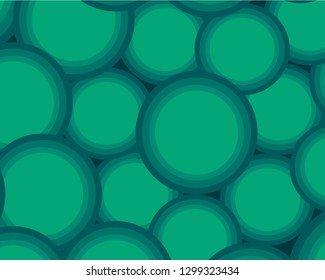 the background consists of large, green circles