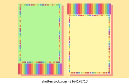 The background consists of six colors: purple, yellow, orange, green, blue, red, framed by small squares.
Rainbow runway for equlity in 2022.