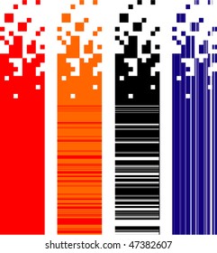 background consists of squares, colorful, sidebar