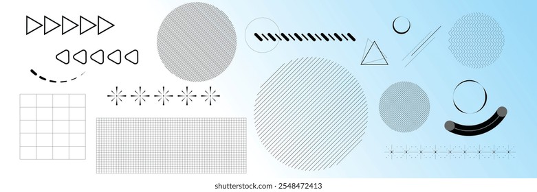 Background Constructor. Shapes, Elements and Overlays. Vector Illustration.