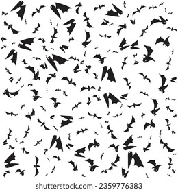 The background contains bats. vector illustration