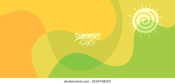 fundo com design de verão contemporâneo para banner, cartaz, layout, cartão de saudação, brochura, digital, modelo.