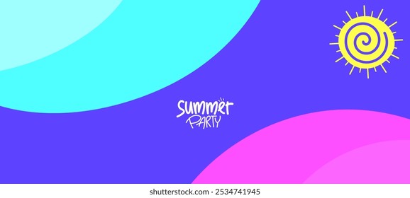 fundo com design de verão contemporâneo para banner, cartaz, layout, cartão de saudação, brochura, digital, modelo.