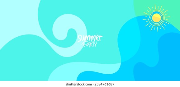 background with contemporary summer illustration theme design for banner, poster, layout, greeting card, brochure, digital, template
