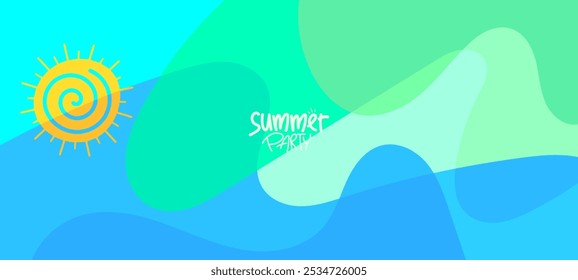 background with contemporary summer theme design for banner, poster, layout, greeting card, brochure, digital, template. vector illustration