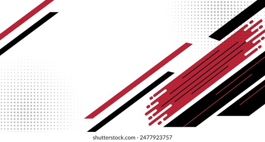 Plantilla abstracta de color rojo y negro de fondo para el diseño de negocios. Estilo de Tecnología. Puede utilizarlo para publicidad, carteles deportivos, Plantillas, presentaciones de negocios. Ilustración vectorial