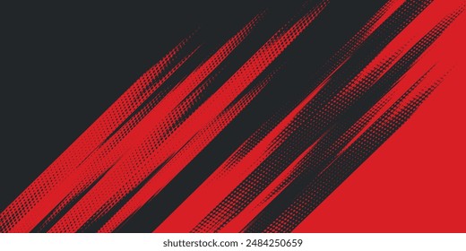 Background, contrast red and black color abstract template for business design. Technology style. You can use it for advertising, sports posters, templates, business presentations. Vector illustration