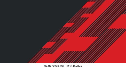 Background, contrast red and black color abstract template for business design. Technology style. You can use it for advertising, sports posters, templates,