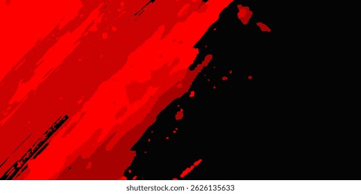 Background, contrast red and black color abstract template for business design. Technology style. You can use it for advertising, sports posters, templates, business presentations. Vector illustration